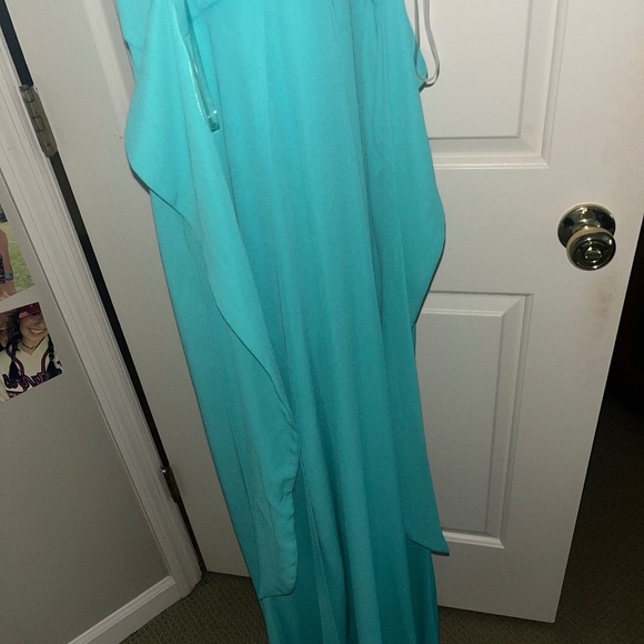 NWT Gianni Bini GB Teal Chiffon Maxi Dress - Picture 1 of 2